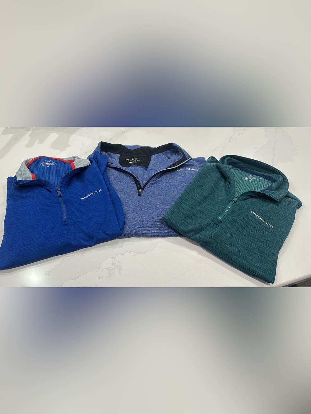 Vineyard Vines Performance Men’s Quarter Zip Bundle Size Medium Lot of 3